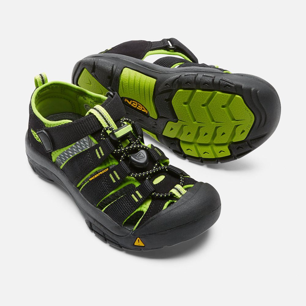 Sandales Keen Enfant Noir/Vert | Newport H2 | GNYMA-5378